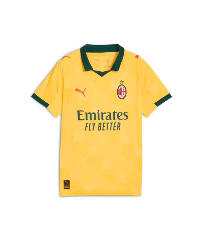 Camiseta de Futebol Puma AC Milan 3Rd Replica Infantil Sunny Amarelo