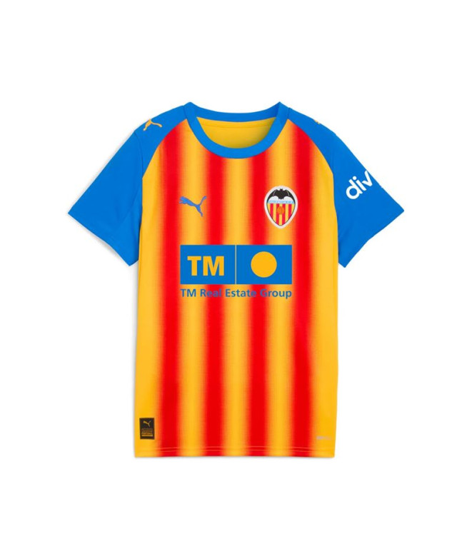 Camiseta Puma Valencia C.F. 3Rd Replica Infantil Sport Amarillo/Rojo