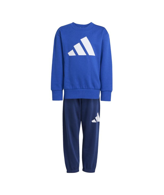 Conjunto adidas Lk Bl Fl Jog Infantil Azul / Branco