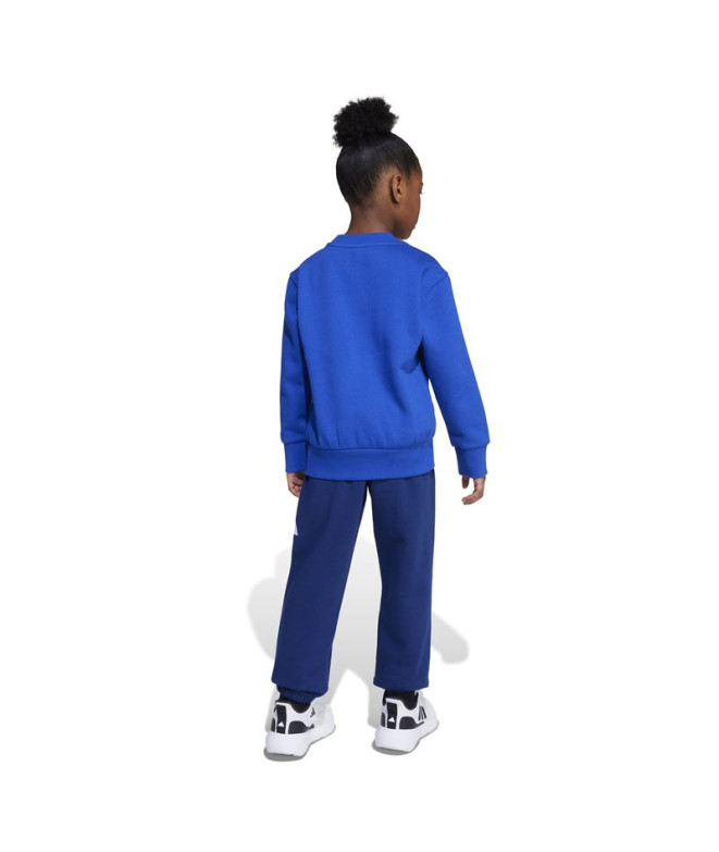 Ensemble adidas Lk Bl Fl Jog Enfant Bleu / Blanc