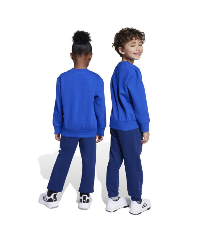 Ensemble adidas Lk Bl Fl Jog Enfant Bleu / Blanc