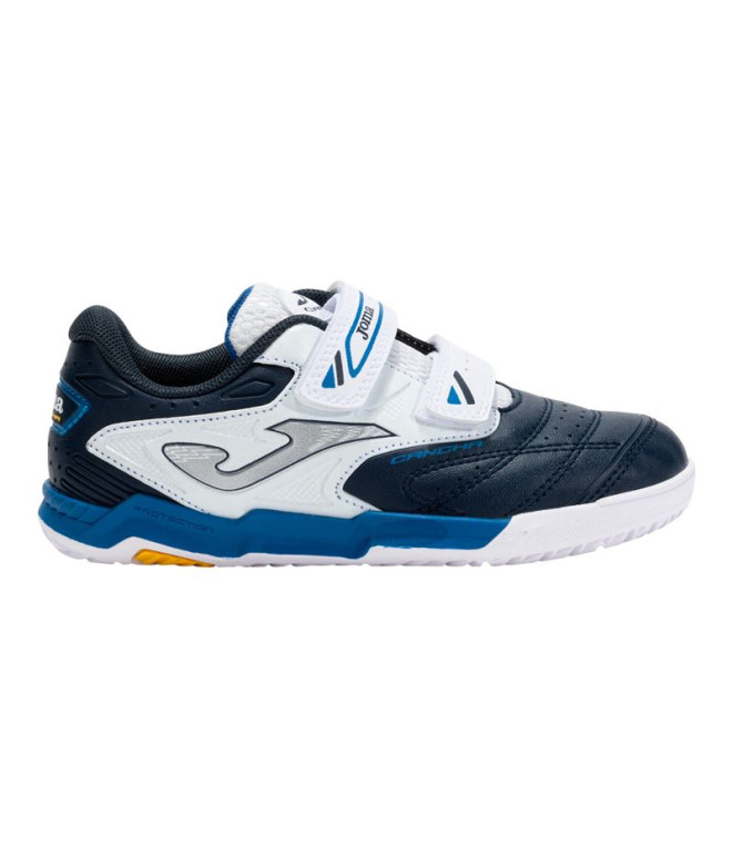 Chaussures de futsal Joma Cancha 2503 Marino Blanco Indoor Enfant