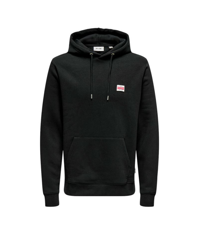 Moletom Only & Sons Onsdawson Reg Hoodie Vd Homem Preto Jato