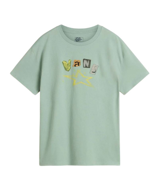 Camiseta Vans Perforar Os Ss Cinza Oliva Mulher