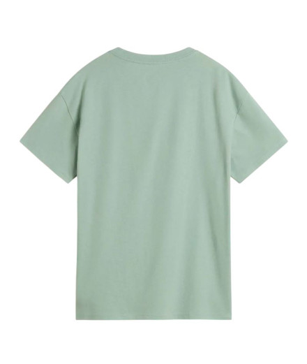Camiseta Vans Perforar Os Ss Cinza Oliva Mulher 2