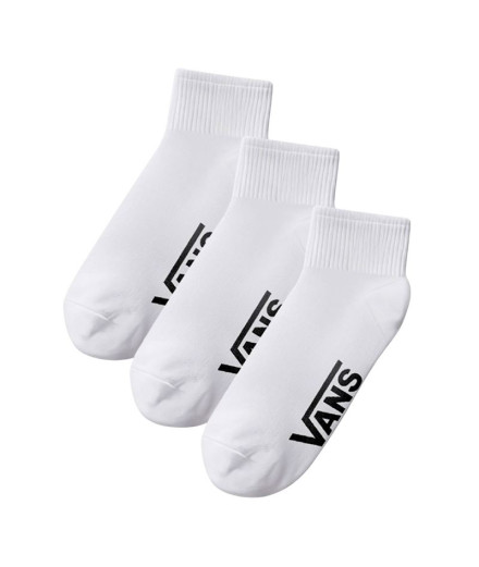 Meias Vans Classic Quarter Crew Branco Homem 3PK