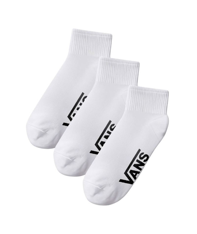 Meias Vans Classic Quarter Crew Branco Homem 3PK