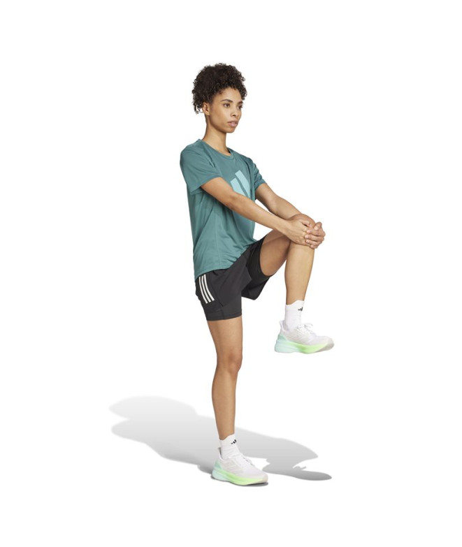 Camiseta de Running adidas Run It Tee Pretea Homem