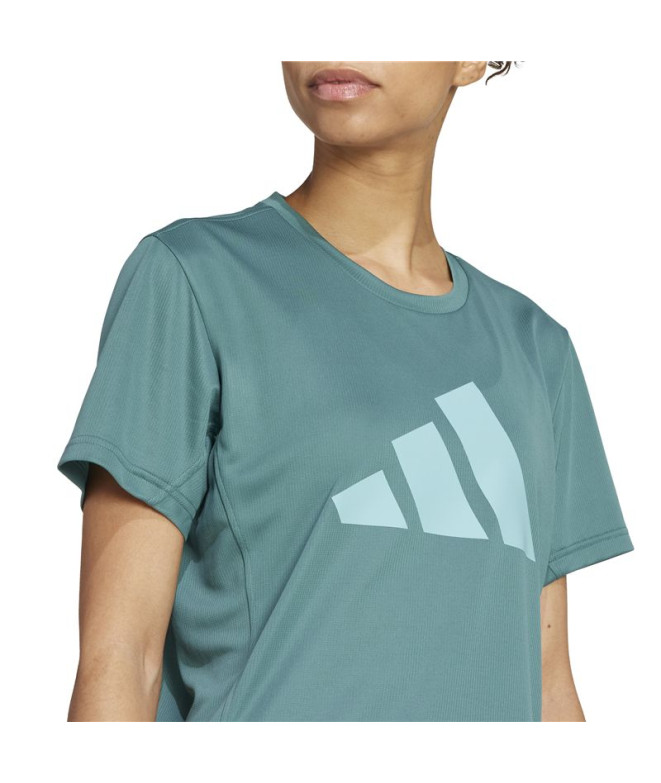 Camiseta de Running adidas Run It Tee Pretea Homem