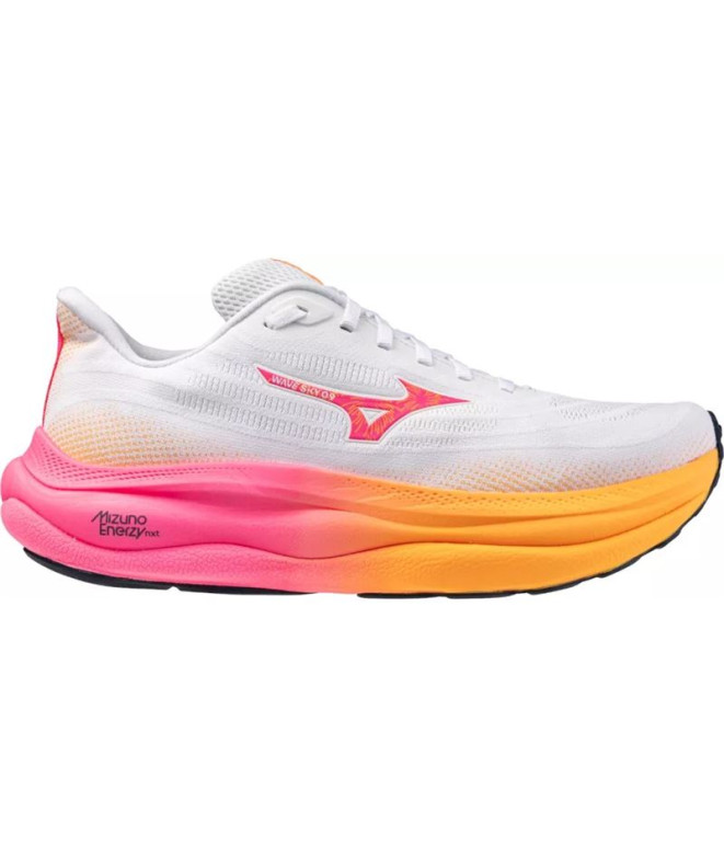 Sapatilhas de Running Mizuno Wave Sky 9 Branco/Laranja/Rosa