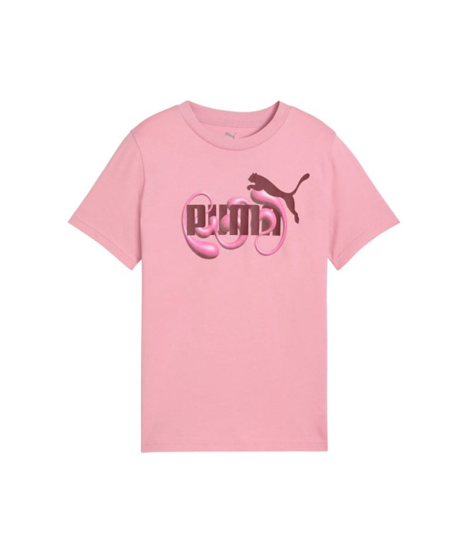 Camiseta Puma Graphic No. 1 Logo Rosa Menina
