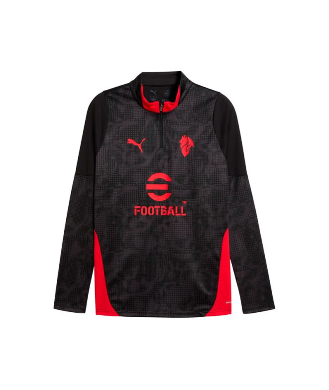 Camiseta de Fútbol Puma AC Milan Training 1/4 Zip, Black-For, Hombre