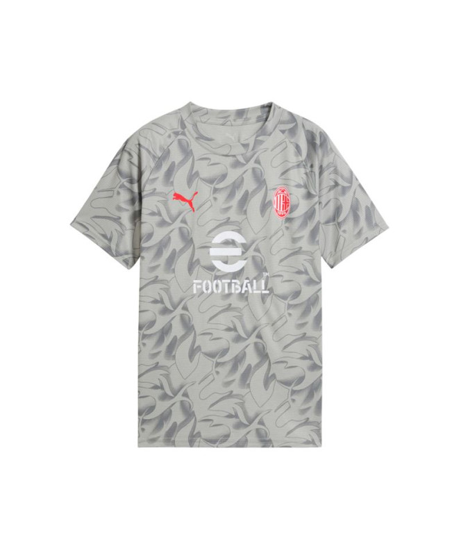 Camiseta de Futebol Puma AC. Milão Warm Up Jersey J Smokey Gray Infantil