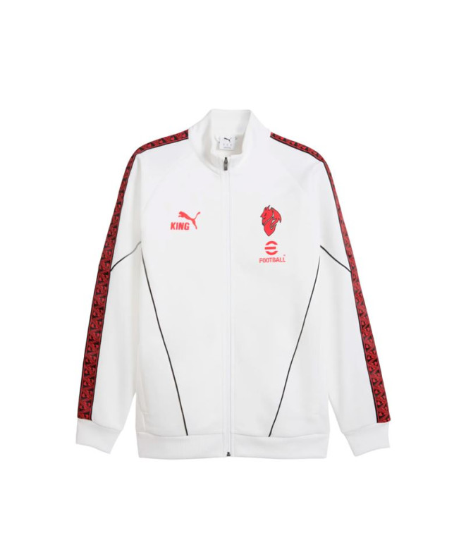 Casaco de Futebol Puma AC Milan King Anthem White-For, Homem