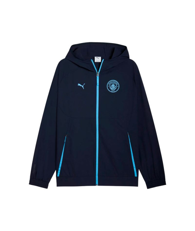 Veste de Football Puma Manchester City tech Woven, Deep Navy-Team, Homme