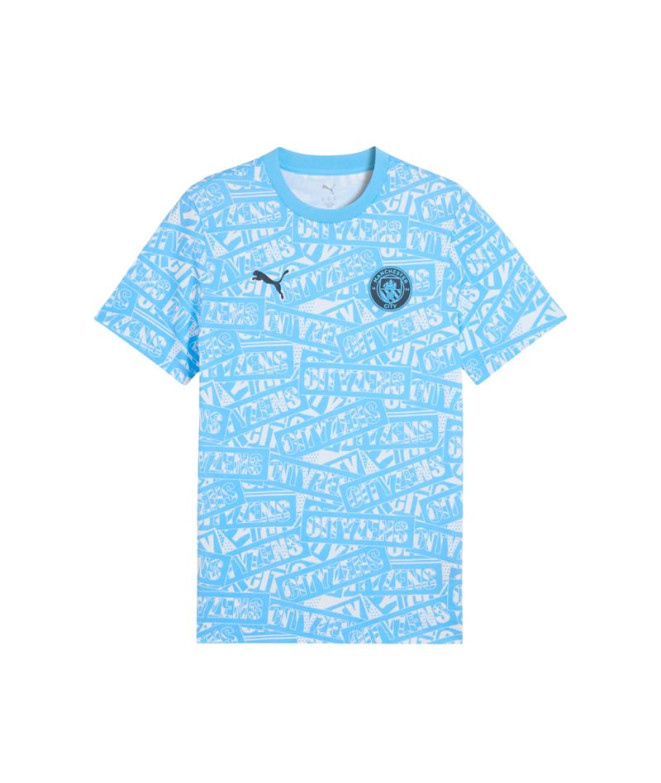 Camiseta de Futebol Puma Manchester City Ftblculture, Team Light Blu, Homem