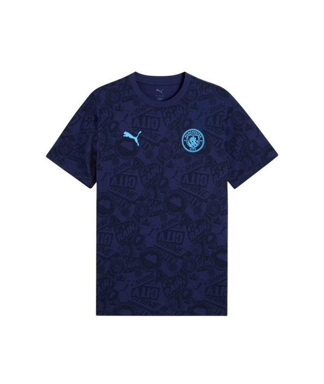 T-shirt de Football Puma Manchester City Ftblculture, Deep Navy, Homme