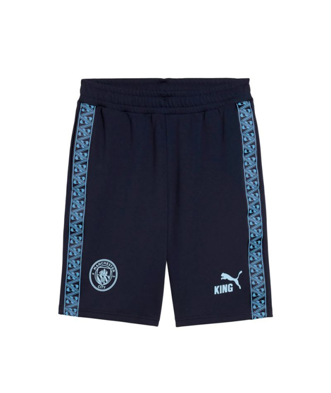 Calça de Futebol Puma Manchester City King Sweat Shor, Deep Navy-Tea, Homem