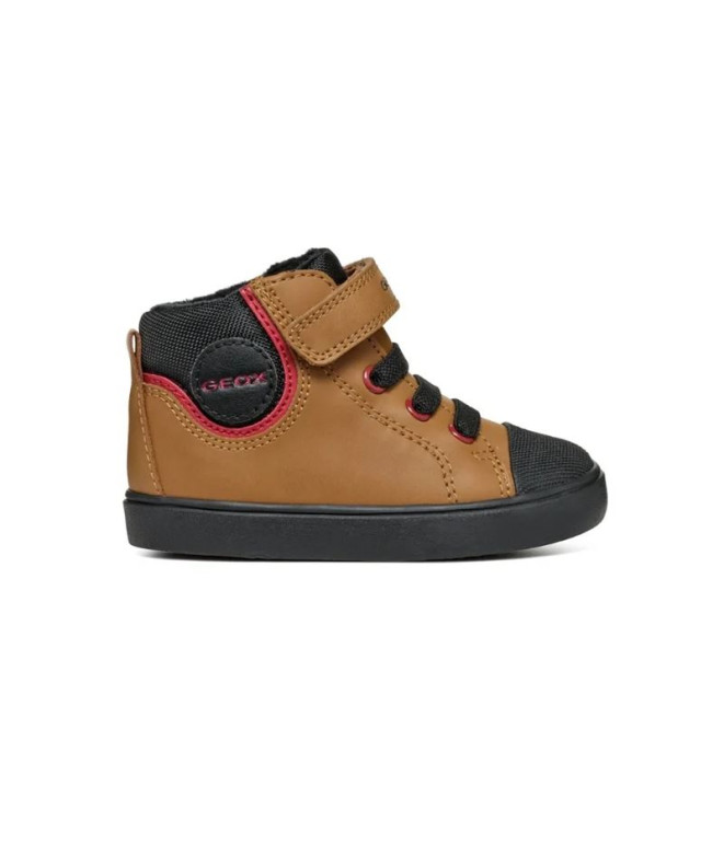 Sapatilhas Geox B Gisli B. C - Gbk Cer.+Nylon Infantil Tobacco/Preto