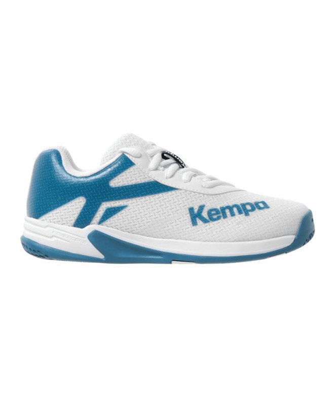 Sapatilhas de Andebol Kempa Wing 2.0 Infantil Branco/azul profundo