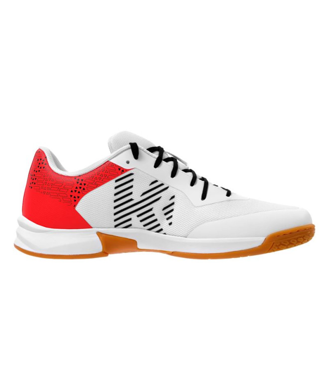 Sapatilhas de Andebol Kempa Kourtfly Three Mulher Branco/vermelho