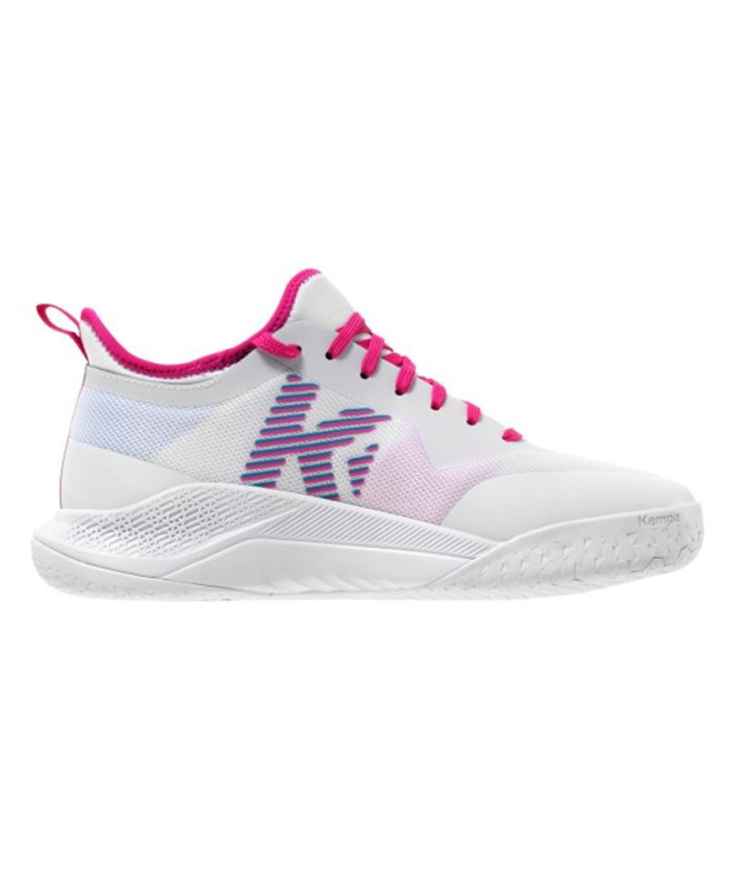 Chaussures de Handball Kempa Kourtfly Enfant blanc/cyan/mauve