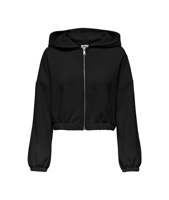 Casaco Only Onlscarlett Ls Elastic Zip Hood Swt Noos Mulher Preto