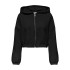 Veste Only Onlscarlett Ls Elastic Zip Hood Swt Noos Femme Black