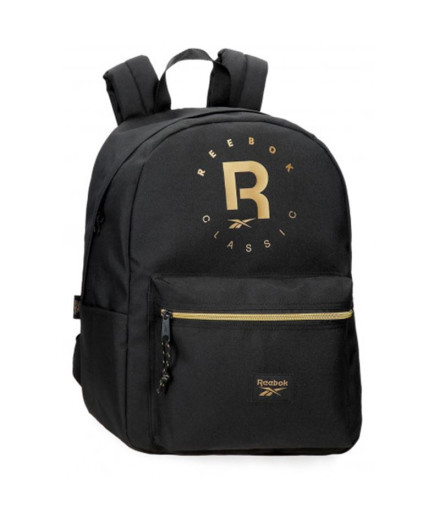 Mochila 43Cm. Reebok Ouro Preto Mochila 43Cm. Reebok Ouro Preto