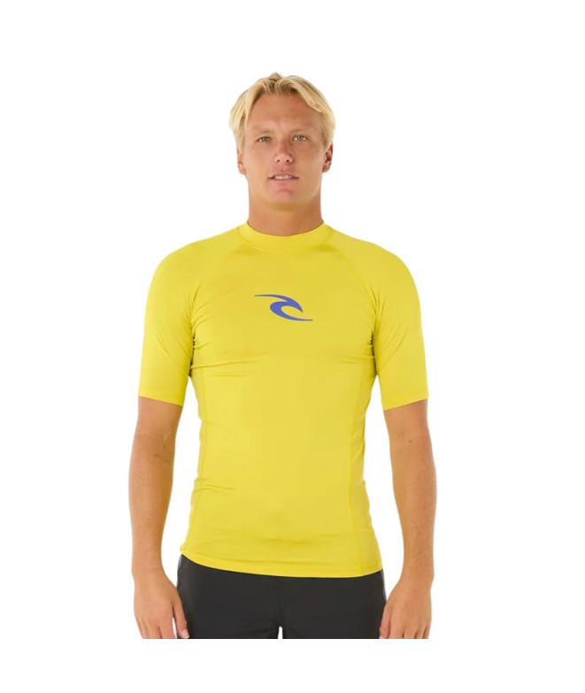 Licra Rip Curl Waves Upf Perf S/S Hombre Amarillo