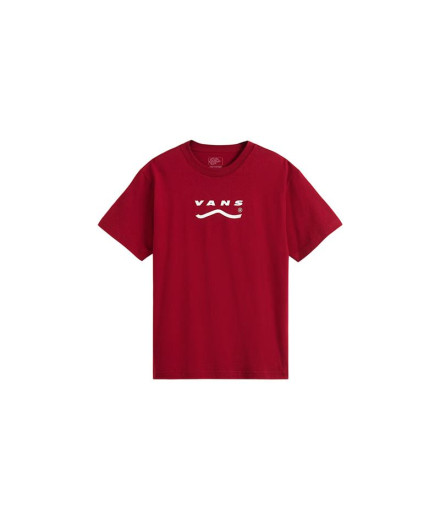 Camiseta Vans Determined Ss Hombre Bordeaux/Blanco
