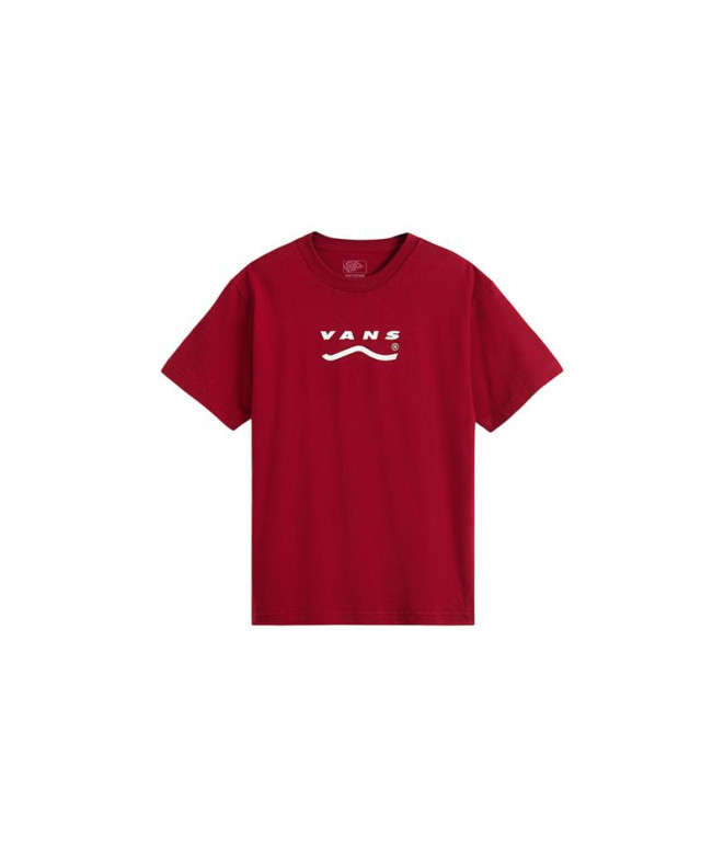 T-shirt Vans Déterminé Ss Homme Bordeaux/Blanc