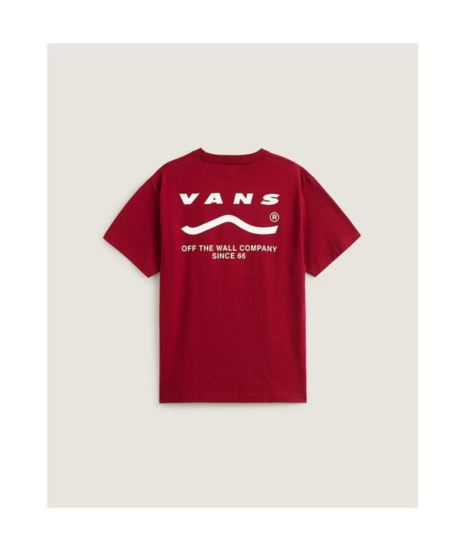 Camiseta Vans Determined Ss Homem Bordeaux/Branco