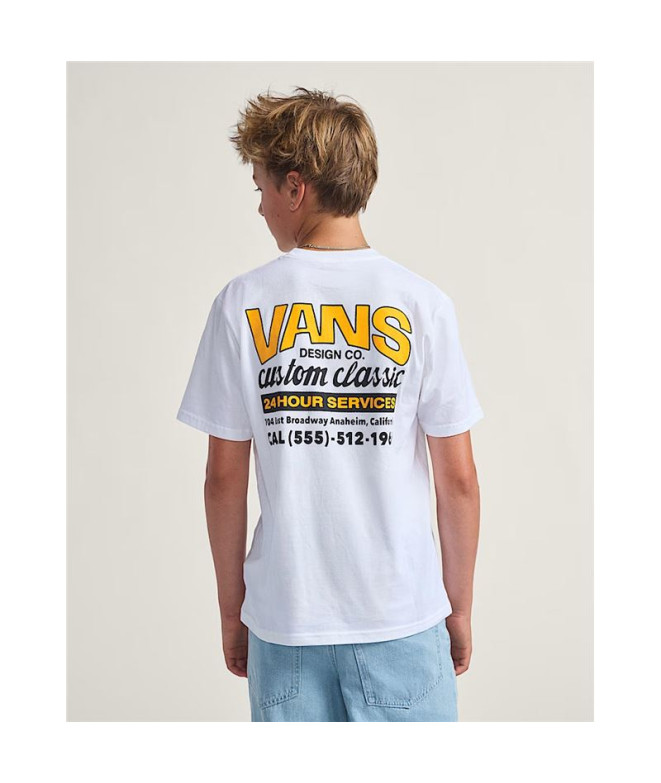 Camiseta Vans Shop Front Ss Niño Blanco