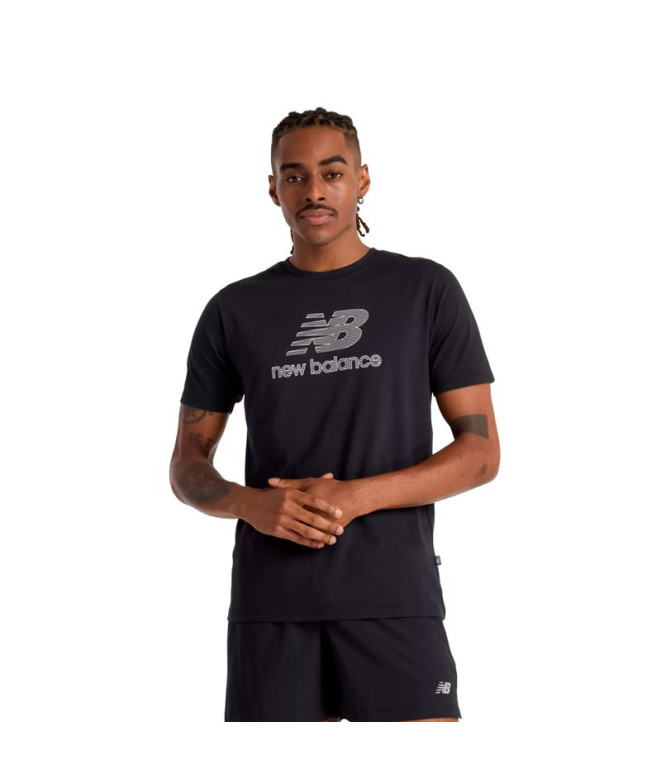Camiseta de Fitness New Balance Heathertech Logo Homem Bk
