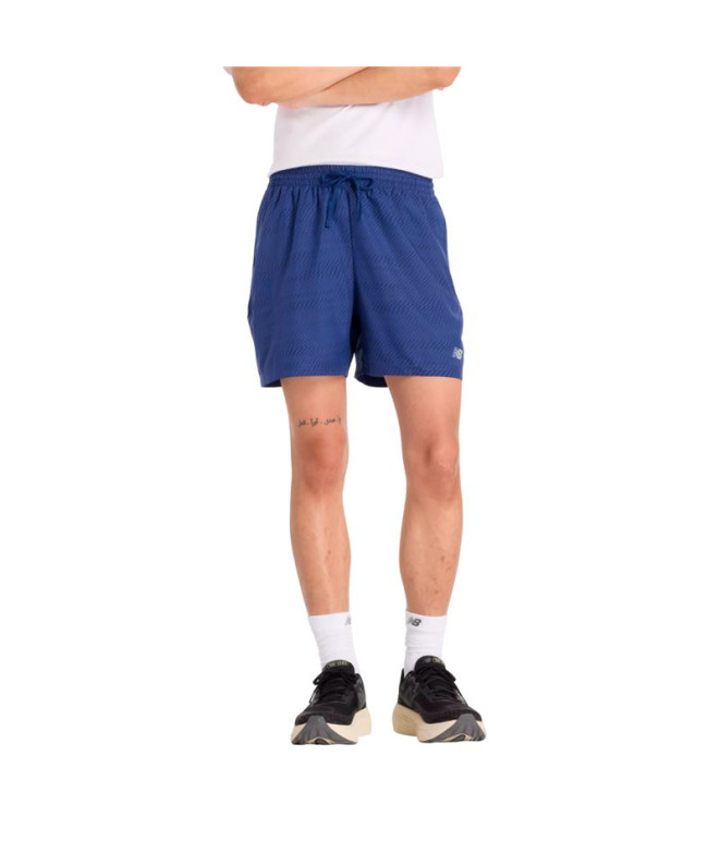 Calça de Running New Balance Sport Essentials Printed 5" Azul Homem