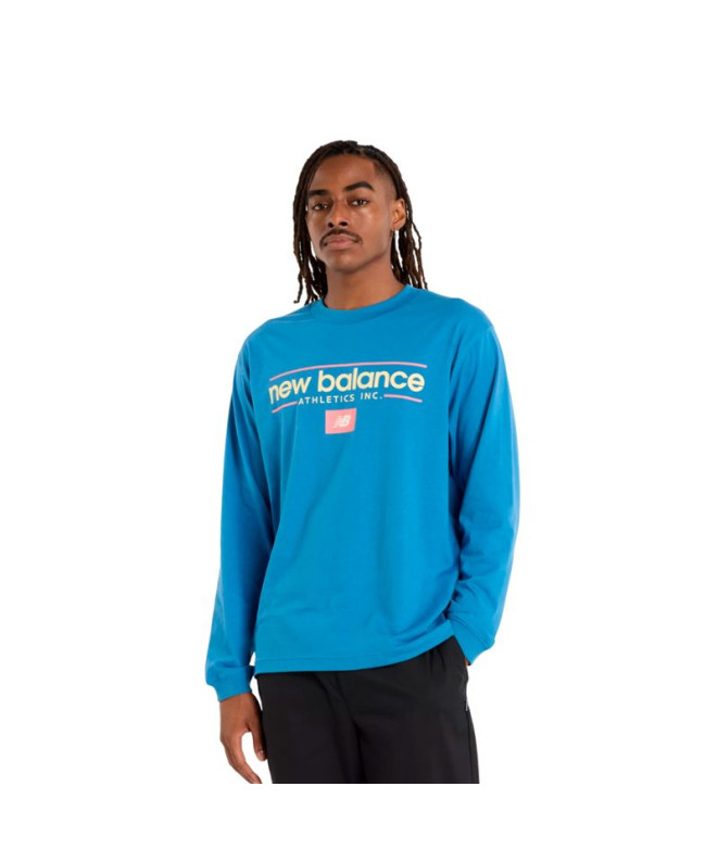 Moletom De Fitness New Balance Relaxed Linear Athletics Long Sleeve Homem Set