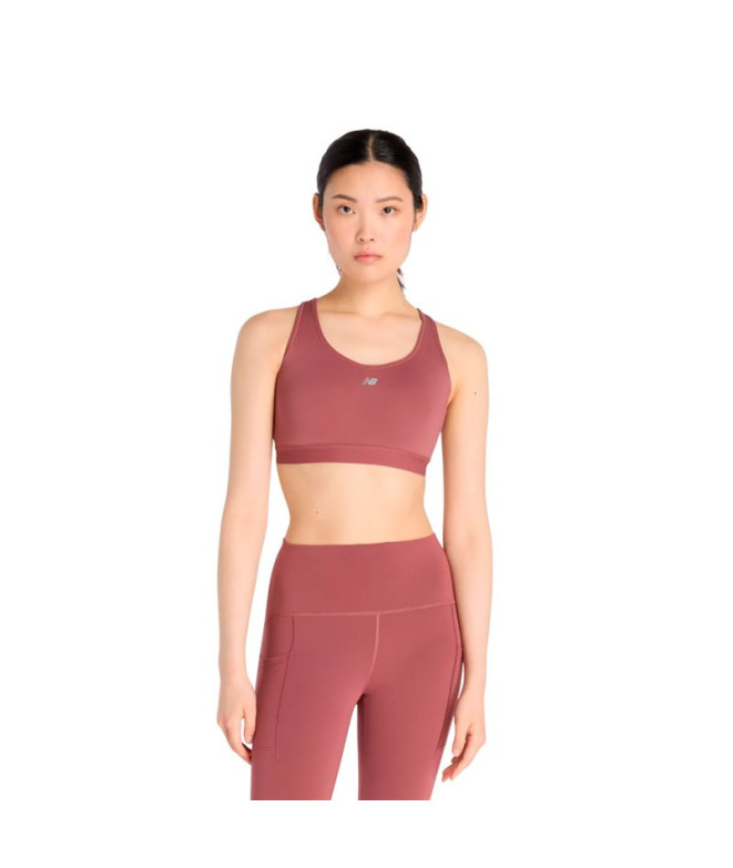 Sujetador esportivo Fitness New Balance Nb Essential Run Bra Mulher Wad