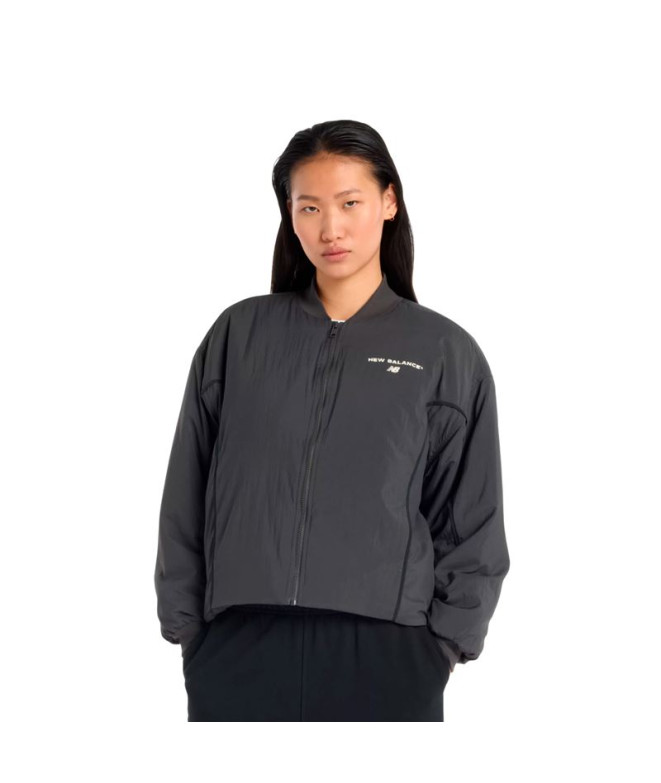 Veste New Balance Reimagined Bomber Femme Noir Blk