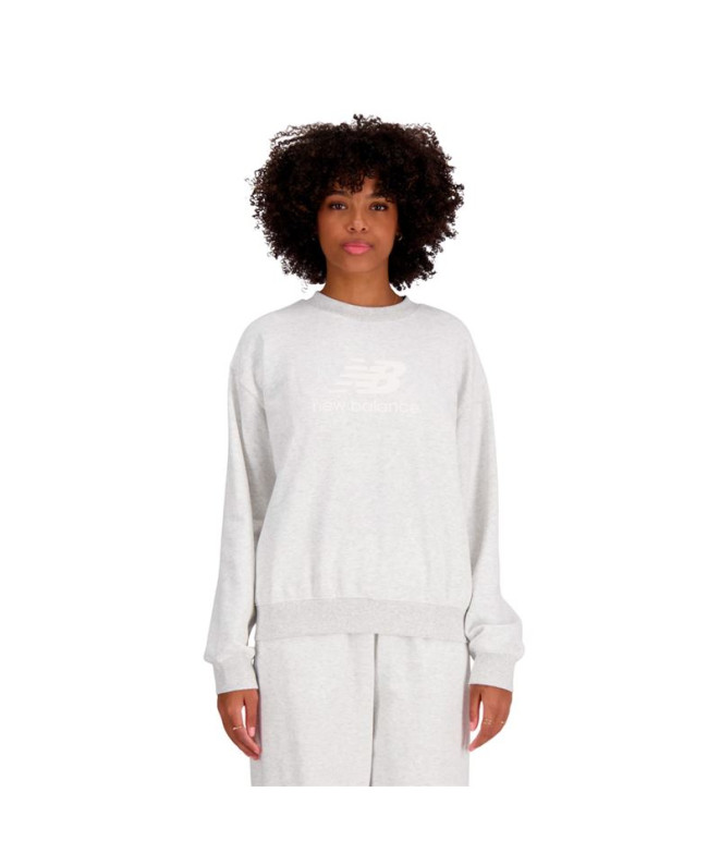 Moletom New Balance Essenciais Esportivos French Terry Logo Mulher Ahh