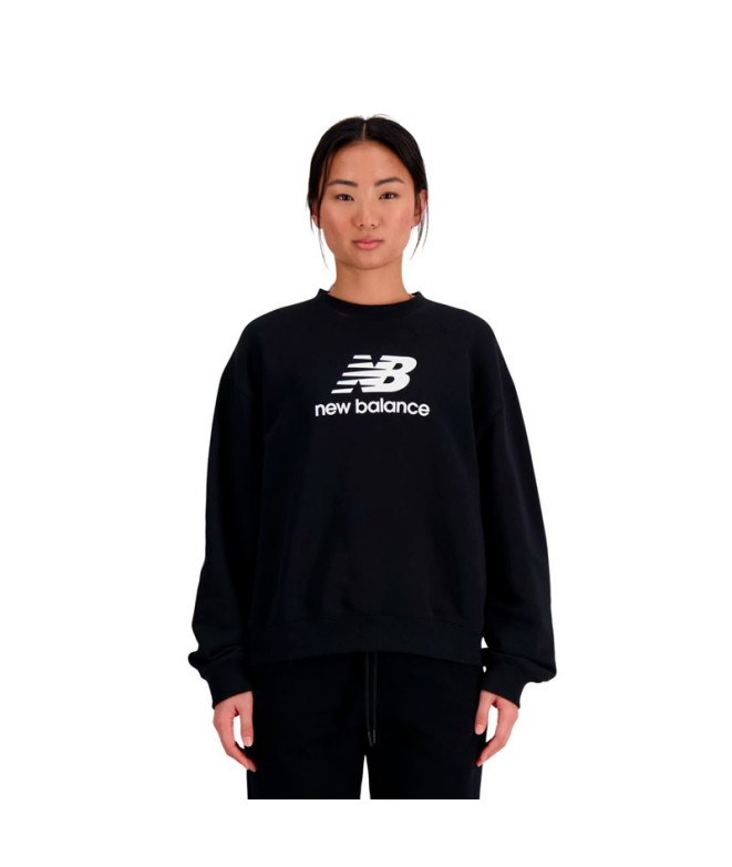 Moletom New Balance Essenciais Esportivos French Terry Logo Mulher Bk