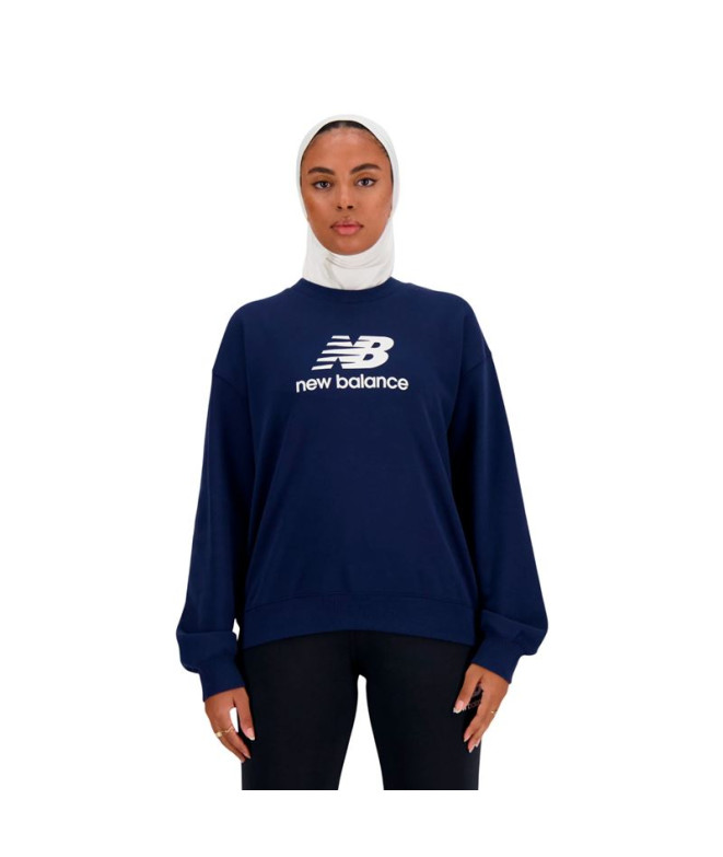 Moletom New Balance Essenciais Esportivos French Terry Logo Mulher Nny