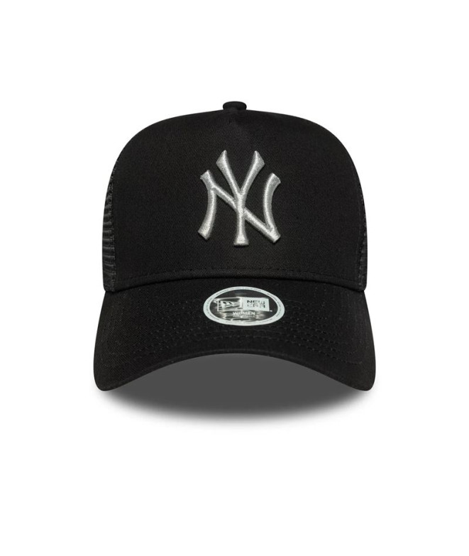 Casquette New Era New York Yankees MLB Metallic 9FORTY A-Frame Trucker Femme Noir