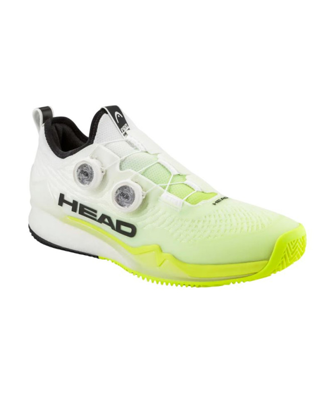 Chaussures de Tennis Head Endure Pro Boa Clay Homme Blanc Jaune