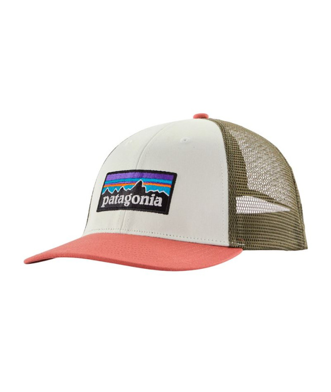 Boné Patagonia P-6 Logo LoPro Trucker Hat Unissex Birch Branco