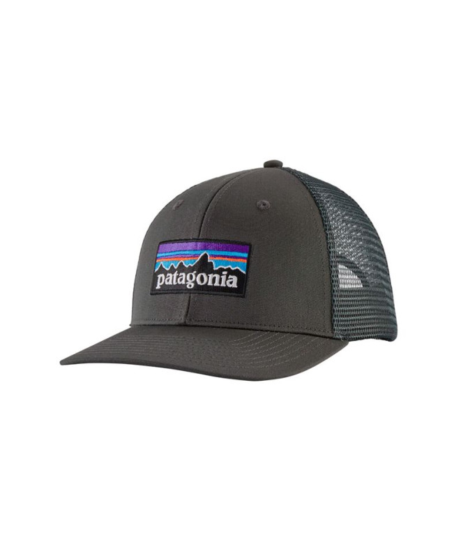 Boné Patagonia P-6 Logo Trucker Hat Unissex Cinza Forge