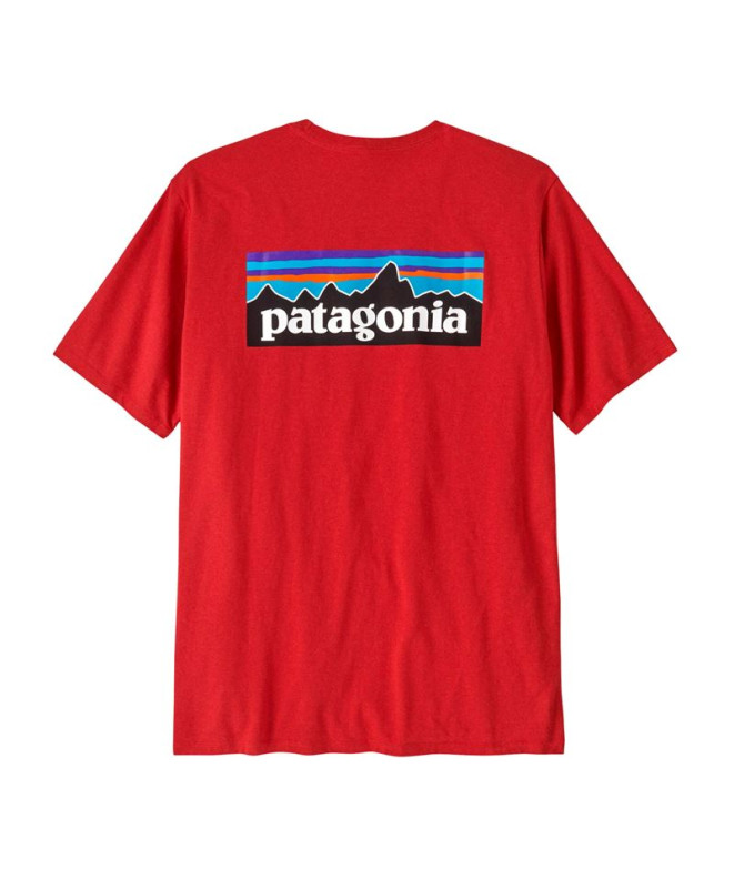 T-shirt Patagonia P-6 Logo Responsibili-Tee Homme Amanita Rouge