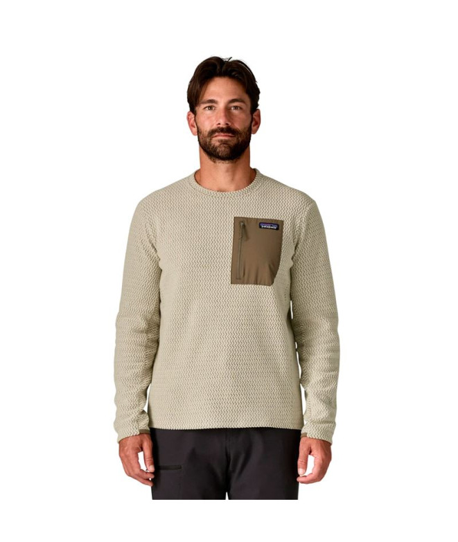 Sudadera Patagonia R1 Air Crew Hombre Pelican