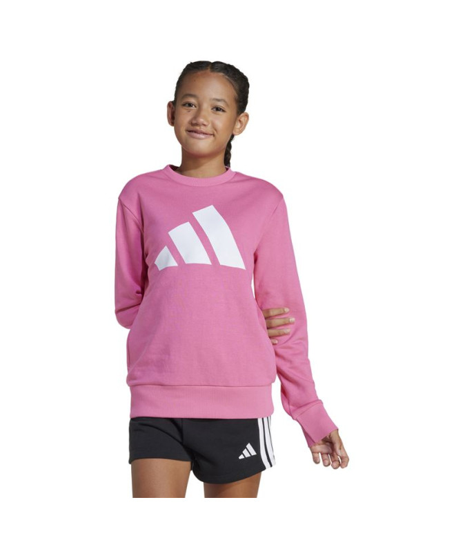 Sweat adidas Jg Bl Ft Swt Fille Rose / Blanc