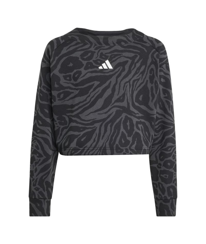 Sudadera adidas Jg Future Icons Aop Top Niña Negro/Carbon/Blanco